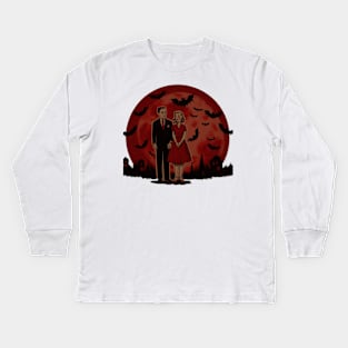 Crimson Eclipse Love Kids Long Sleeve T-Shirt